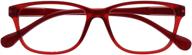 the reading glasses company red lightweight readers designer style unisex spring hinges r27-z +3.00 logo