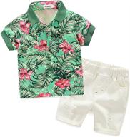 👕 kimocat summer casual boys' button down clothing set - clothing sets logo