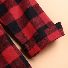 img 1 attached to 👕 Stylish Arshiner Plaid Shirt: Comfy Button-Down Flannel T-Shirt for Toddler Boys and Girls