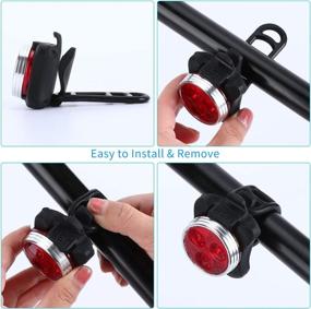 img 1 attached to 🚴 High-Performance USB Rechargeable Bike Lights Set: Ultra-Bright Front and Back Bicycle Lights, IPX4 Waterproof, 4 Lighting Modes, and Long-Lasting 650mAh Battery