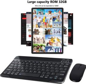 img 2 attached to 📱 ZONKO 10 Inch Android Tablet - 3G Phone Call with 2 Sim Card Slots, Bluetooth Keyboard, Wireless Mouse, Stylus - Quad-Core Processor, 2GB RAM, 32GB ROM - Expandable up to 128GB - WiFi, GPS