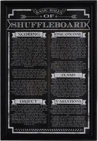 img 3 attached to Hathaway Black Shuffleboard Game Rules Wall Art for Improved SEO