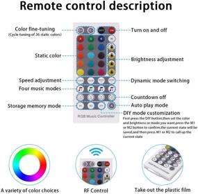 img 2 attached to 🔮 100FT 24V Ultra-Long Bluetooth LED Strip Lights - Music Sync & Colour Changing with Remote and APP Control - 5050 RGB LED Lights for Bedroom, Home, Bar, and Party Decoration (2X50FT)