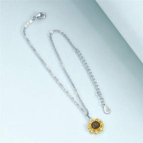 img 1 attached to Ножные браслеты Sterling Sunflower Sunshine Jewelry