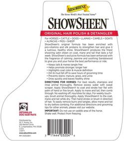 img 3 attached to 128oz Refill Jug of Absorbine ShowSheen Hair Polish & Detangler: Enhances Mane, Tail, and Coat with Healthy Hair Growth and Radiant Shine