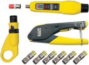 img 4 attached to 🔧 Complete Klein Tools VDV002-818 Coax Install and Test Kit: Includes Crimp Tool, Tester, Stripper, and Universal F Connectors
