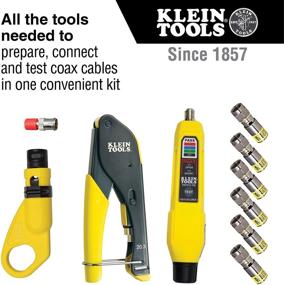 img 3 attached to 🔧 Complete Klein Tools VDV002-818 Coax Install and Test Kit: Includes Crimp Tool, Tester, Stripper, and Universal F Connectors