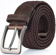 👔 stylish and versatile: gallery seven woven elastic braided men's accessories and belts logo