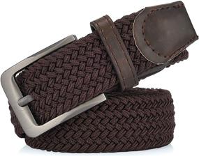 img 2 attached to 👔 Stylish and Versatile: Gallery Seven Woven Elastic Braided Men's Accessories and Belts