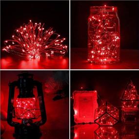 img 1 attached to 🔴 ER CHEN 99Ft/30M 300 LED Fairy Lights Plug in - Starry String Lights for Bedroom, Patio, Garden, Party, Christmas Tree - Waterproof Copper Wire Decorative Lights (Red)