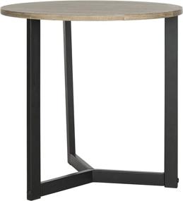 img 2 attached to Safavieh Home Collection Ballard End Table: Modern Oak/Black Design for Stylish Living Spaces