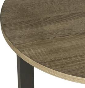 img 1 attached to Safavieh Home Collection Ballard End Table: Modern Oak/Black Design for Stylish Living Spaces