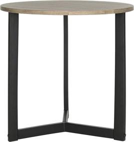 img 3 attached to Safavieh Home Collection Ballard End Table: Modern Oak/Black Design for Stylish Living Spaces