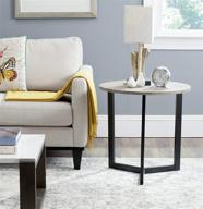 safavieh home collection ballard end table: modern oak/black design for stylish living spaces logo