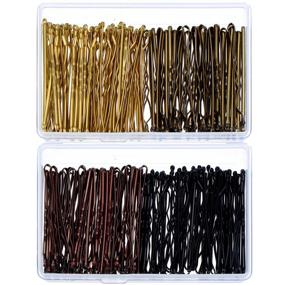 img 2 attached to 💖 Hicarer 200 Pieces Multi-colored Bobby Pins Hair Clips in Transparent Boxes for Optimal Style and Convenience for Girls and Women