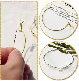 img 1 attached to 💍 TopBine 60pcs Beading Hoop Earring Findings - 50MM/60MM Round Open Beading Hoop for DIY Jewelry Making & Crafts