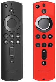 img 4 attached to 📺 [2-Pack] Чехол из силикона для TV Stick 4K / TV (3-е поколение) Совместим с пультом управления нового поколения - Черный и красный