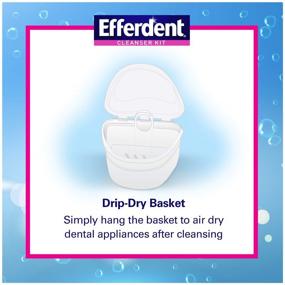 img 2 attached to Efferdent Denture Bath Kit with Cleanser Tablets, Brush, and Case - 4 Count (1 Pack)