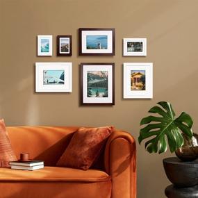 img 2 attached to 🖼️ Annecy 5x7 Picture Frame (4 Pack, Washed White) - Premium Solid Wood Frame with Real Glass for 4x6 Photos - Versatile Wall Mount & Table Top Display