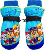 🧤 nickelodeon boys' paw patrol ski gloves - marshall, chase, and rubble: ski gloves or mittens logo