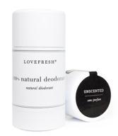 🌿 lovefresh aluminum-free natural deodorant (unscented) - discover the benefits, buy online logo