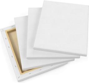 img 2 attached to 🎨 Arteza Pack of 12 Stretched Canvas, 8 x 10 Inches, Blank White Canvases, 100% Cotton, 8 oz Gesso-Primed, Ideal for Acrylic Pouring and Oil Painting, Art Supplies