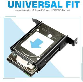 img 1 attached to PCI Hard Drive Bracket - Dual SSD Mounting Bracket for 🔧 2.5-inch Drives, Compatible with All Types, Ideal for 3.5-inch Internal Drive Bays