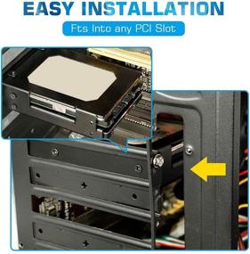 img 3 attached to PCI Hard Drive Bracket - Dual SSD Mounting Bracket for 🔧 2.5-inch Drives, Compatible with All Types, Ideal for 3.5-inch Internal Drive Bays