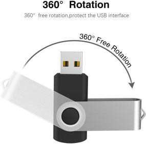 img 3 attached to 💾 5 пакетов USB-флеш-накопителей KEATHY емкостью 8 ГБ - поворотные USB-накопители с LED-подсветкой для хранения и резервного копирования - разноцветные (8 ГБ, 5 штук)