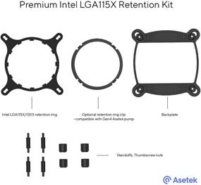 img 3 attached to 💧 Enhanced Retention Kit for Asetek-Based Liquid Coolers - Premium LGA1200/115X Kit for Effortless Installation with Superior Finish