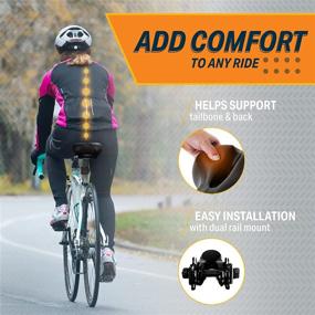 img 2 attached to 🚲 Bikeroo Bike Seat Cushion - Ultimate Comfort for Men and Women - Universal Replacement Saddle with Wide Padded Comfort, Shock Absorption, Mounting Tools & Waterproof Rain Cover