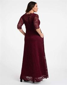img 2 attached to Stunning Kiyonna Women's Plus Size Leona Lace Gown - Perfect for Every Special Occasion!