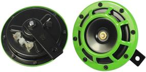 img 2 attached to 🚗 CARMOCAR Electric Car Horn Kit 12V - 135db Super Loud High Tone and Low Tone Metal Twin Horn Kit | Ideal for Cars, Trucks, SUVs, RVs, Vans, Motorcycles, Off Road & Boats (Green)