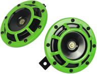 🚗 carmocar electric car horn kit 12v - 135db super loud high tone and low tone metal twin horn kit | ideal for cars, trucks, suvs, rvs, vans, motorcycles, off road & boats (green) logo