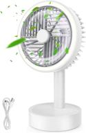 compact usb rechargeable desk fan: portable personal fan for kids, office, and home use logo