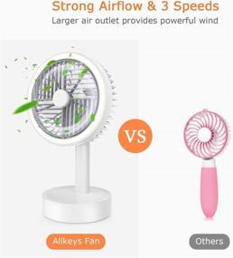 img 1 attached to Compact USB Rechargeable Desk Fan: Portable Personal Fan for Kids, Office, and Home Use