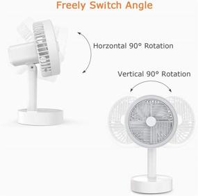 img 2 attached to Compact USB Rechargeable Desk Fan: Portable Personal Fan for Kids, Office, and Home Use