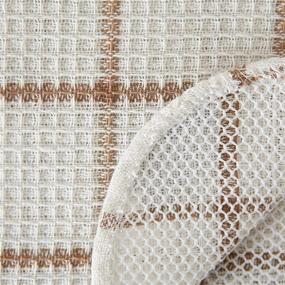 img 3 attached to 🧽 Набор тряпок DII для мытья посуды коллекции Windowpane Dishrag Set размером 12x12 дюймов, бело-серый полосатый, 6 штук в упаковке