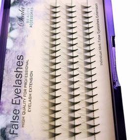 img 3 attached to 💫 Deluxe Lashes - Scala 8-16mm C Curl 3D Eyelash Extension Kit with 60PCS Natural Soft False Eyelashes, 10Root, 0.07mm Thickness, Black Lash (8mm)