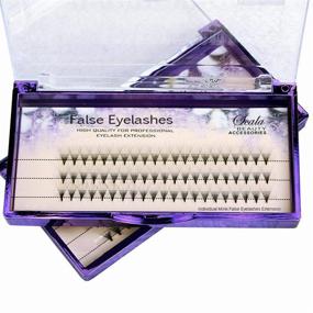 img 2 attached to 💫 Deluxe Lashes - Scala 8-16mm C Curl 3D Eyelash Extension Kit with 60PCS Natural Soft False Eyelashes, 10Root, 0.07mm Thickness, Black Lash (8mm)