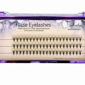 img 1 attached to 💫 Deluxe Lashes - Scala 8-16mm C Curl 3D Eyelash Extension Kit with 60PCS Natural Soft False Eyelashes, 10Root, 0.07mm Thickness, Black Lash (8mm)