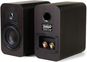 img 3 attached to 🔊 Micca RB42 Bookshelf Speaker Pair with 4-Inch Woofer and Silk Tweeter - Dark Walnut Finish