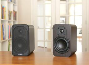 img 2 attached to 🔊 Micca RB42 Bookshelf Speaker Pair with 4-Inch Woofer and Silk Tweeter - Dark Walnut Finish