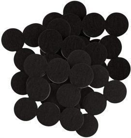 img 1 attached to 🪑 SoftTouch 1" Round Heavy Duty Self Stick Felt Furniture Pads - Protect Hardwood Floors from Scratches - Black (48 Count)