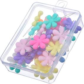 img 3 attached to Convenient TecUnite 30-Piece Multicolor Plastic Flower Head Wire Loop Needle Threader with Clear Box – Simplify Your Sewing Experience!