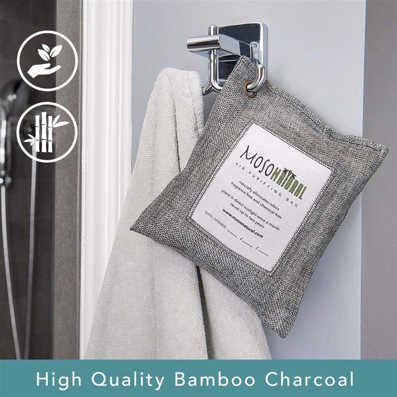  Moso Natural Air Purifying Bag. A Scent Free Odor Eliminator  For Cars, Trucks and SUVs. Premium Moso Bamboo Charcoal Odor Absorber.  (Linen) : Health & Household