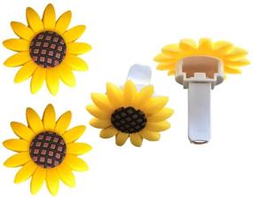 img 4 attached to 🌻 Set of 4 UUYYEO Car Air Freshener Vent Clips - Sunflower Auto Decorations for Air Conditioner Outlets