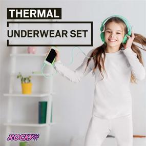 img 3 attached to 🧥 Оставайтесь теплыми и активными с Rocky Fleece Thermal Underwear Bottom для детской одежды для девочек