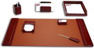 dacasso leather desk 7 piece mocha logo