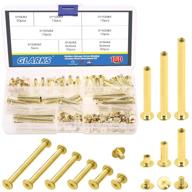 glarks 80 sets m5 chicago screw binding screws kit - ideal for scrapbook photo albums, craft, diy leather decoration, and bookbinding projects logo